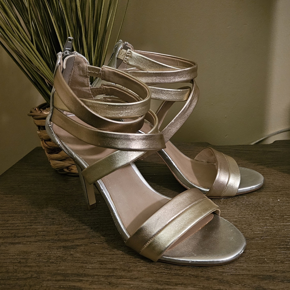 Mix No. 6 Gold Strappy Heels